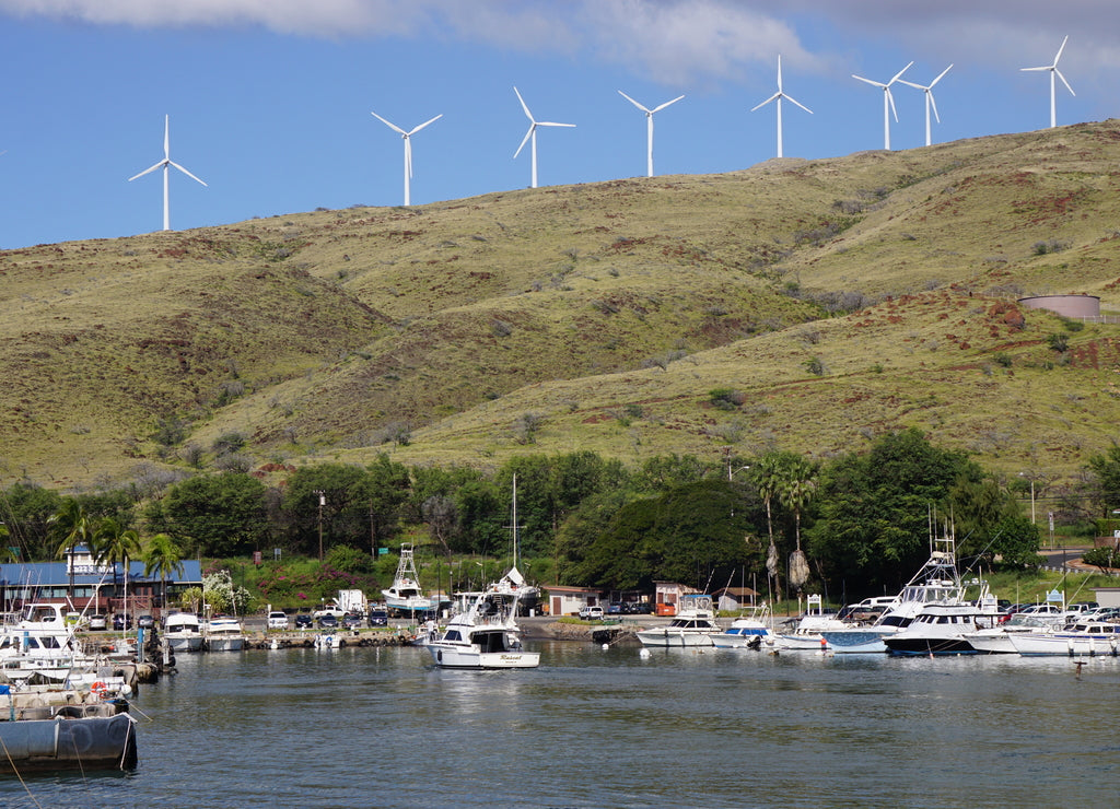 The harbor village of Maalaea on the West coast of Maui, Hawaii