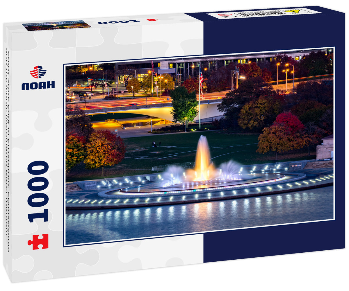 Point State Park in Pittsburgh, Pennsylvania and the iconic illuminated water fountain