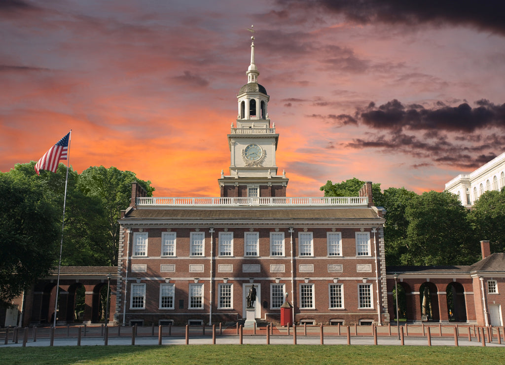 Independence Hall Philadelphia Sunset