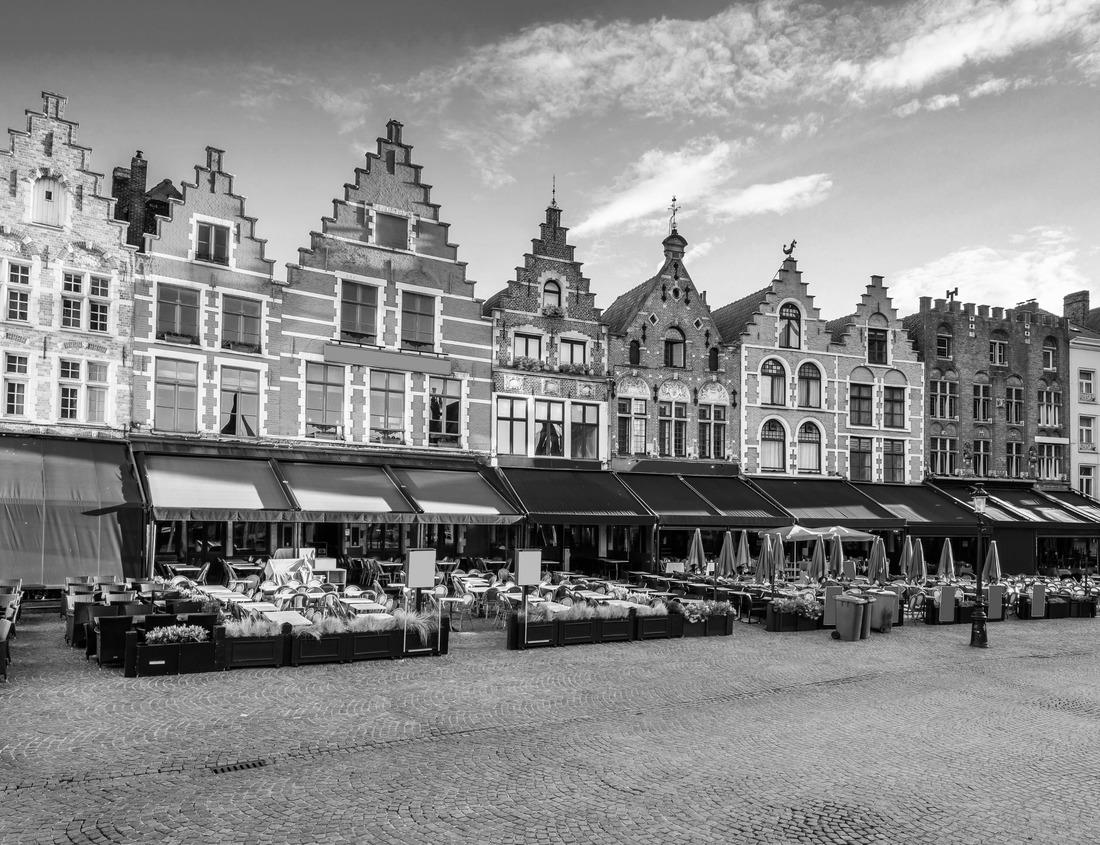 Noah Jigsaw Puzzle Herd of white Ankole Watusi cows grazing on the tribal pasture of Mundari, against cloudy sunset sky in South Sudan, Africa in black white 1000 pieces