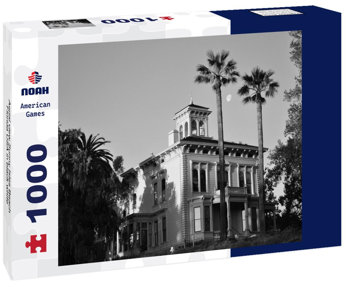Noah Jigsaw Puzzle Aerial view Sunny Isles Beach Florida USA in black white 1000 pieces