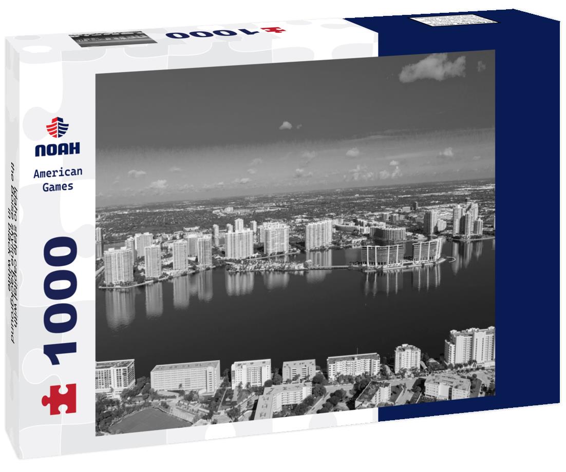 Noah Jigsaw Puzzle Idaho state capital with the Boise skyline background in black white 1000 pieces