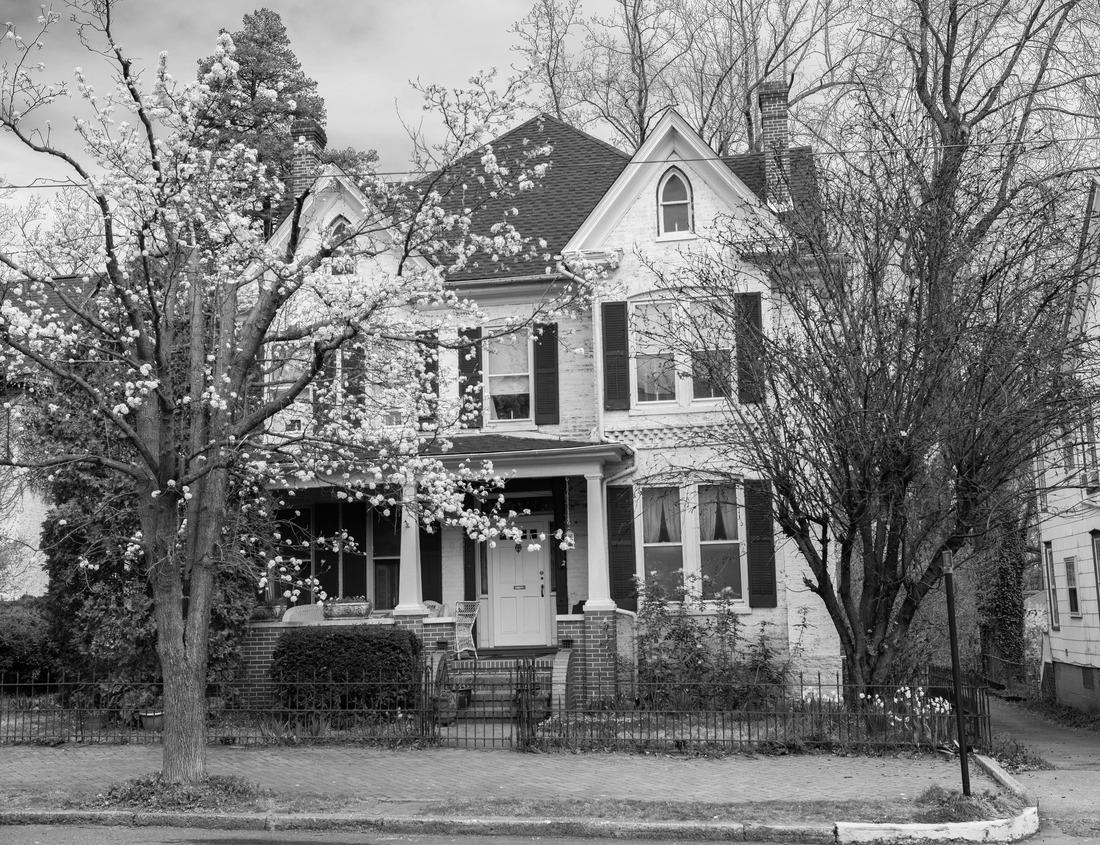 Noah Jigsaw Puzzle Lansing, Michigan, USA at the Michigan State Capitol in the evening. (Governor's statue Austin Blair, which was inaugurated in 1898) in black white 1000 pieces