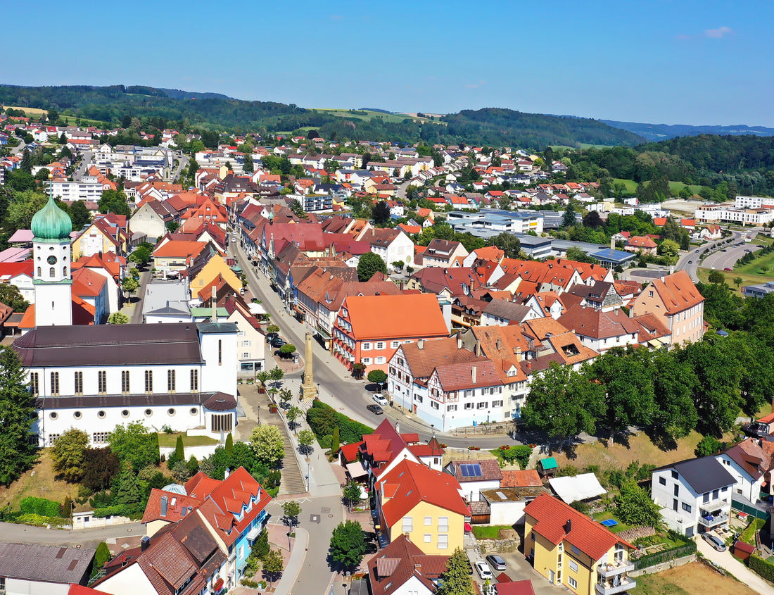 Noah Jigsaw Puzzle Aerial view of Stockach in good weather 1000 pieces