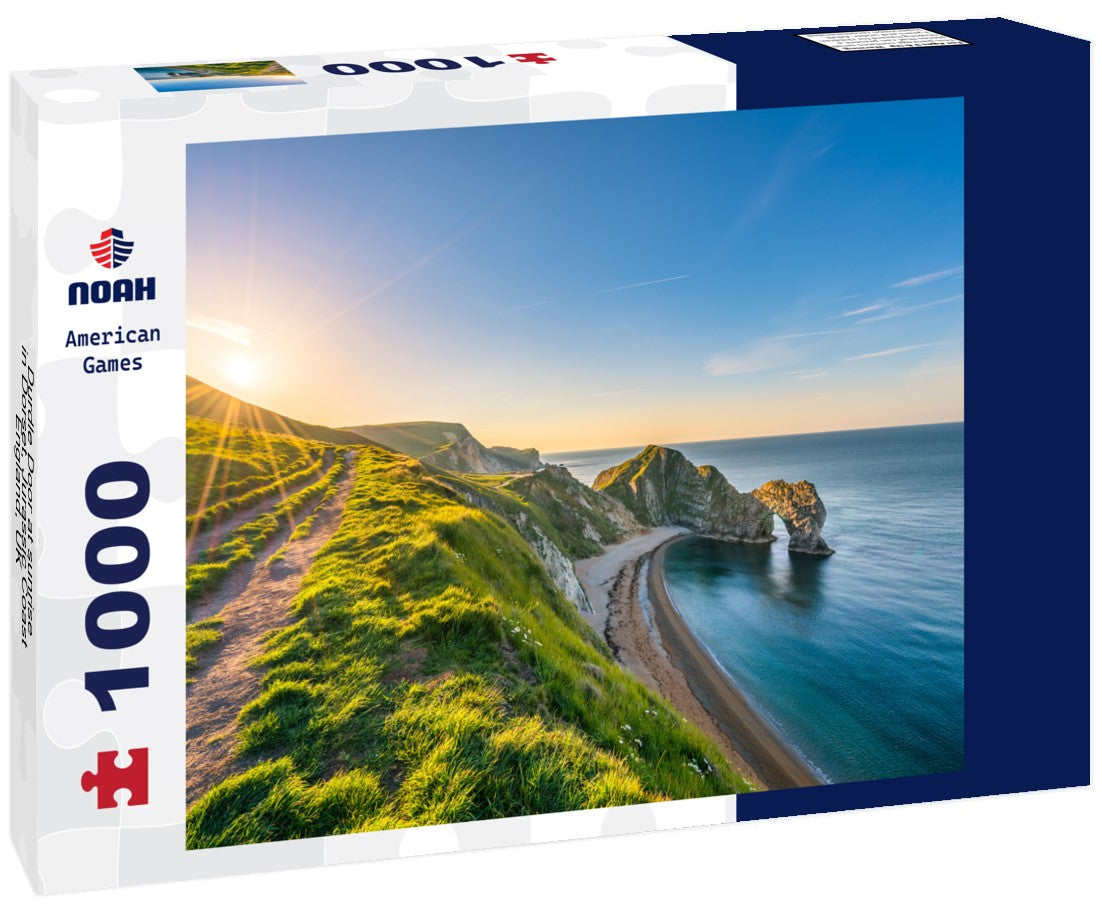 Noah Jigsaw Puzzle Durdle Door at sunrise in Dorset, Jurassic Coast, England, UK 1000 pieces