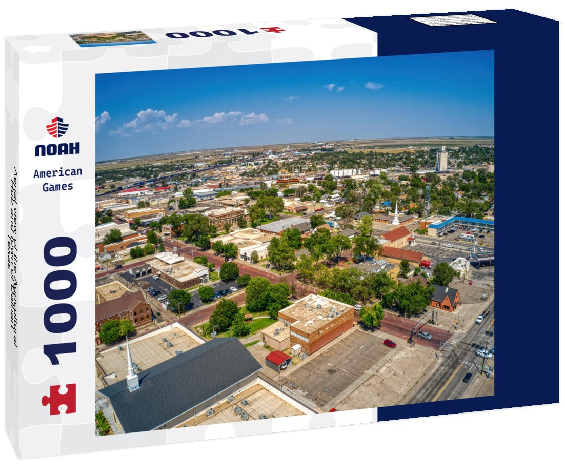 Noah Jigsaw Puzzle Aerial view of the Agricultural Hub and town of Dalhart, Texas 1000 pieces