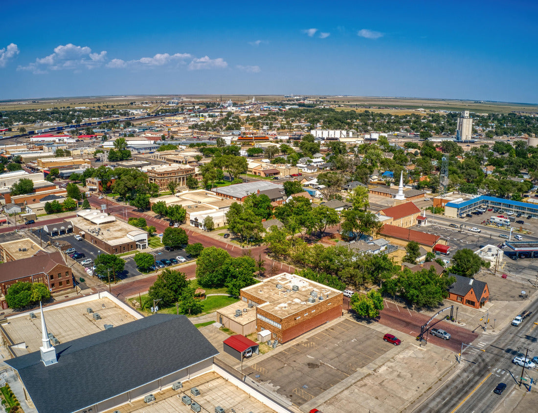 Noah Jigsaw Puzzle Aerial view of the Agricultural Hub and town of Dalhart, Texas 1000 pieces