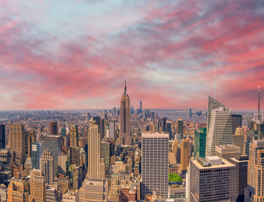 Noah Jigsaw Puzzle Midtown Manhattan at sunset, New York City. Panoramic aerial view of city skyscrapers at dusk 1000 pieces