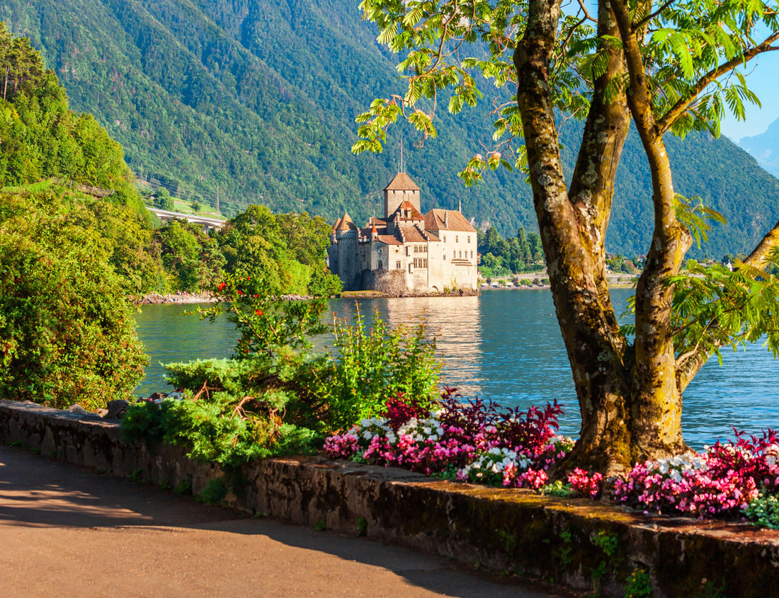 Noah Jigsaw Puzzle Chillon Castle or Chateau de Chillon is an island castle on Lake Geneva near the town of Montreux in Switzerland 1000 pieces