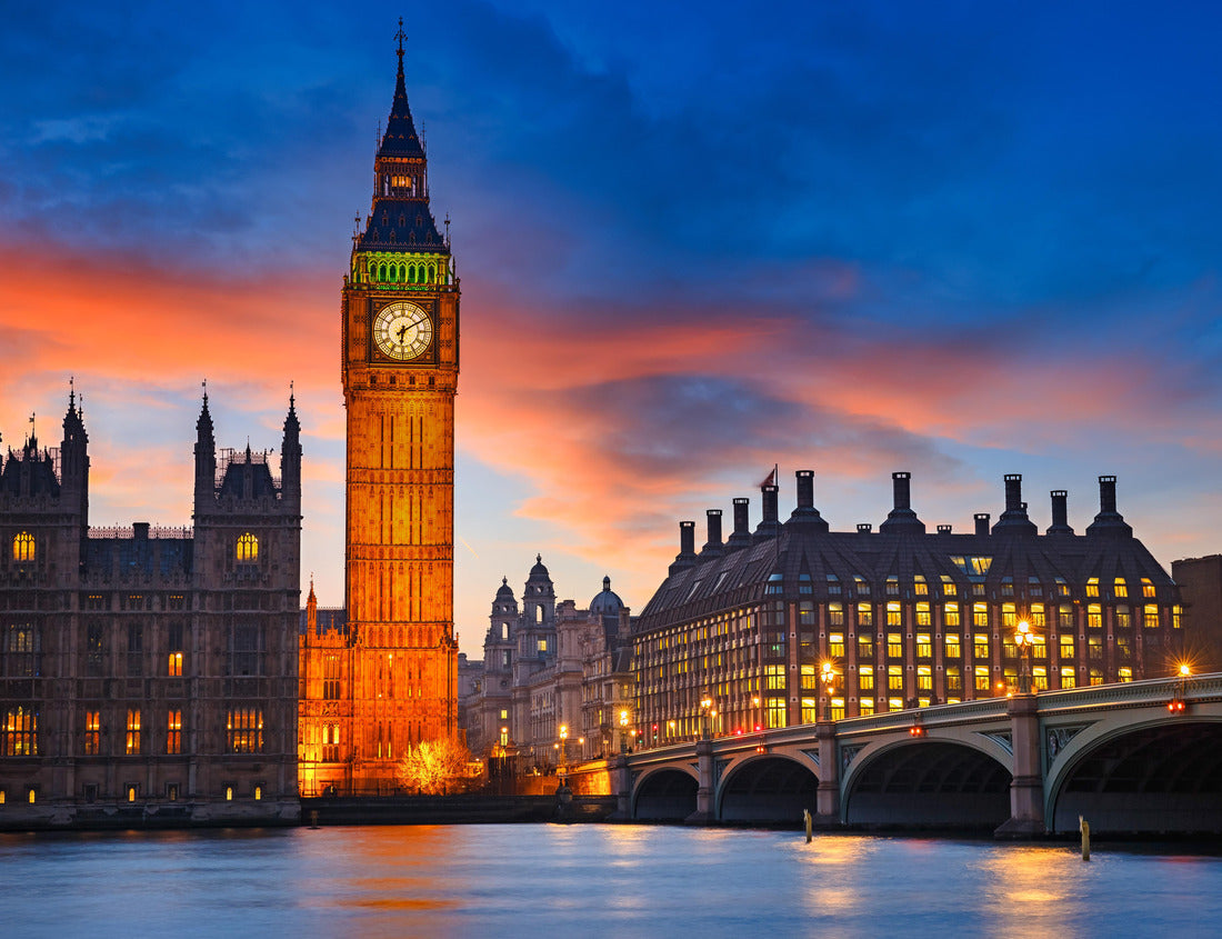 Noah Jigsaw Puzzle Big Ben and westminster bridge at dusk in London 1000 pieces