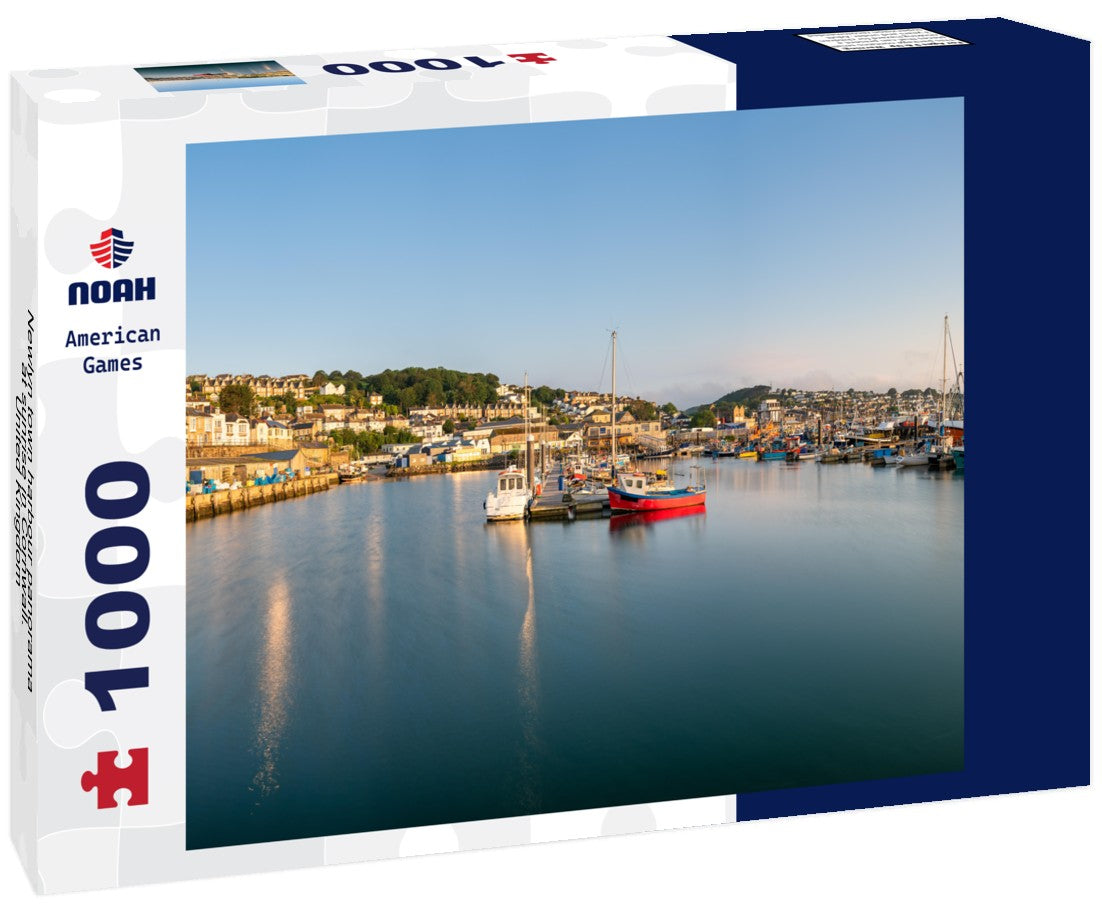Noah Jigsaw Puzzle Newlyn town harbour panorama at sunrise in Cornwall. United Kingdom 1000 pieces
