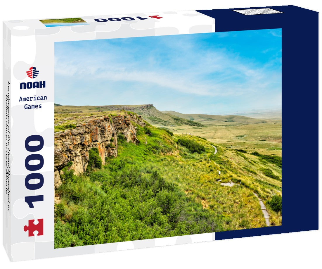Noah Jigsaw Puzzle Landscapes of the Head Smashed in Buffalo Jump in rural Alberta 1000 pieces