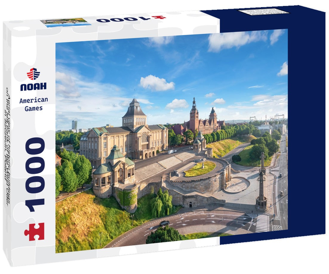 Noah Jigsaw Puzzle Aerial view of historic buildings on the left bank of the West Oder in Szczecin, Poland 1000 pieces