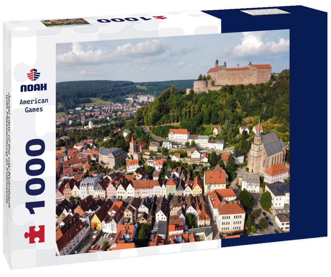 Noah Jigsaw Puzzle Aerial view of the city Kulmbach with Plassenburg in Franconia 1000 pieces