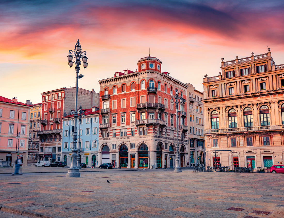 Noah Jigsaw Puzzle Beautiful summer sunrise in Trieste, Italy, Europe. Beautiful view of the Piazza del Ponte Rosso 1000 pieces