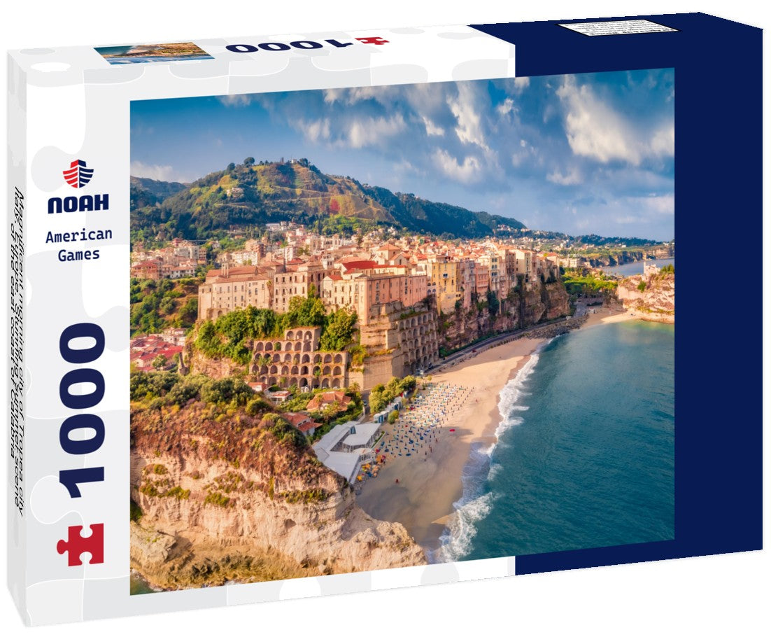 Noah Jigsaw Puzzle Magnificent morning city of Tropea city, Italy, Europe. Stunning summer scene of the east coast of Calabria 1000 pieces