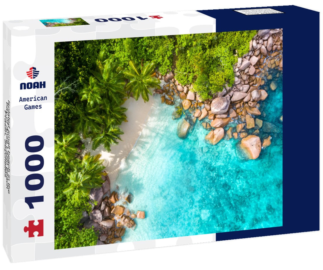 Noah Jigsaw Puzzle Isolated small beach in the bay of Anse Lazio beach, Praslin, Seychelles 1000 pieces