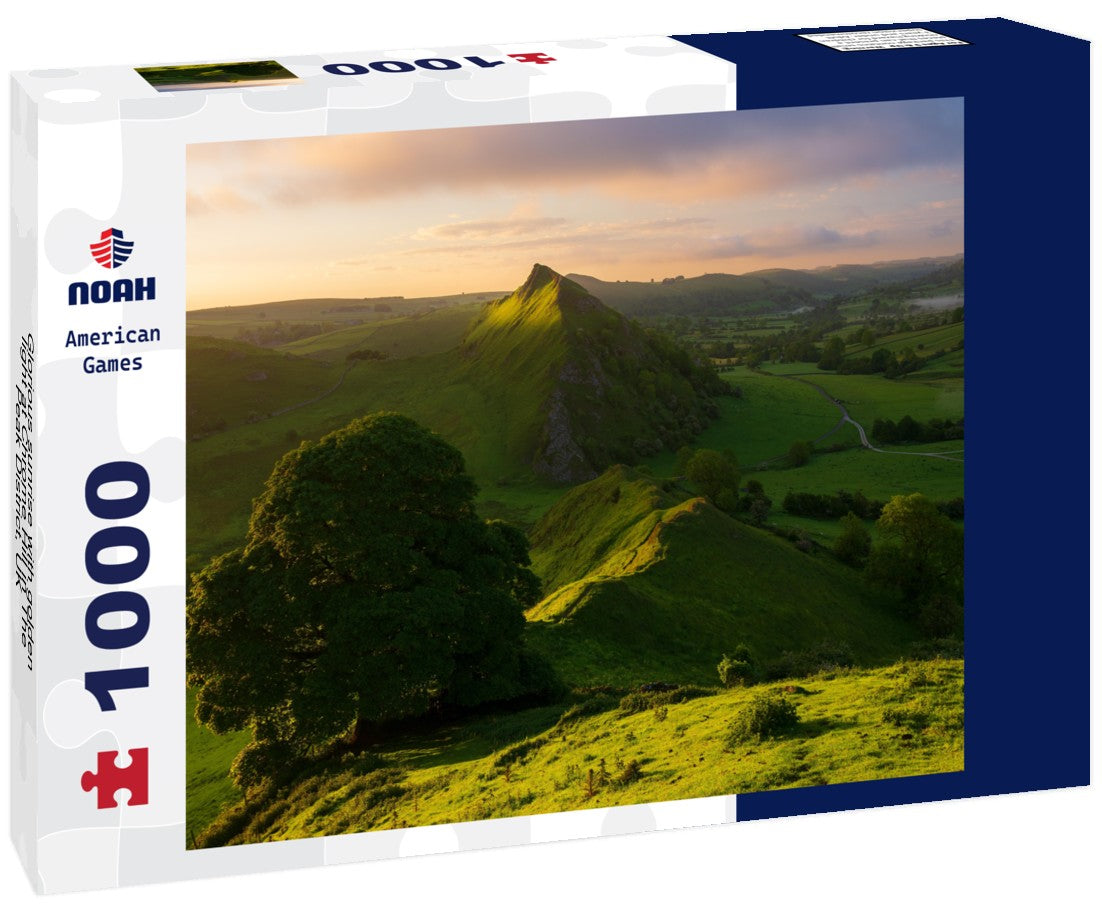 Noah Jigsaw Puzzle Glorious sunrise with golden light at Chrome Hill in The Peak District, UK 1000 pieces