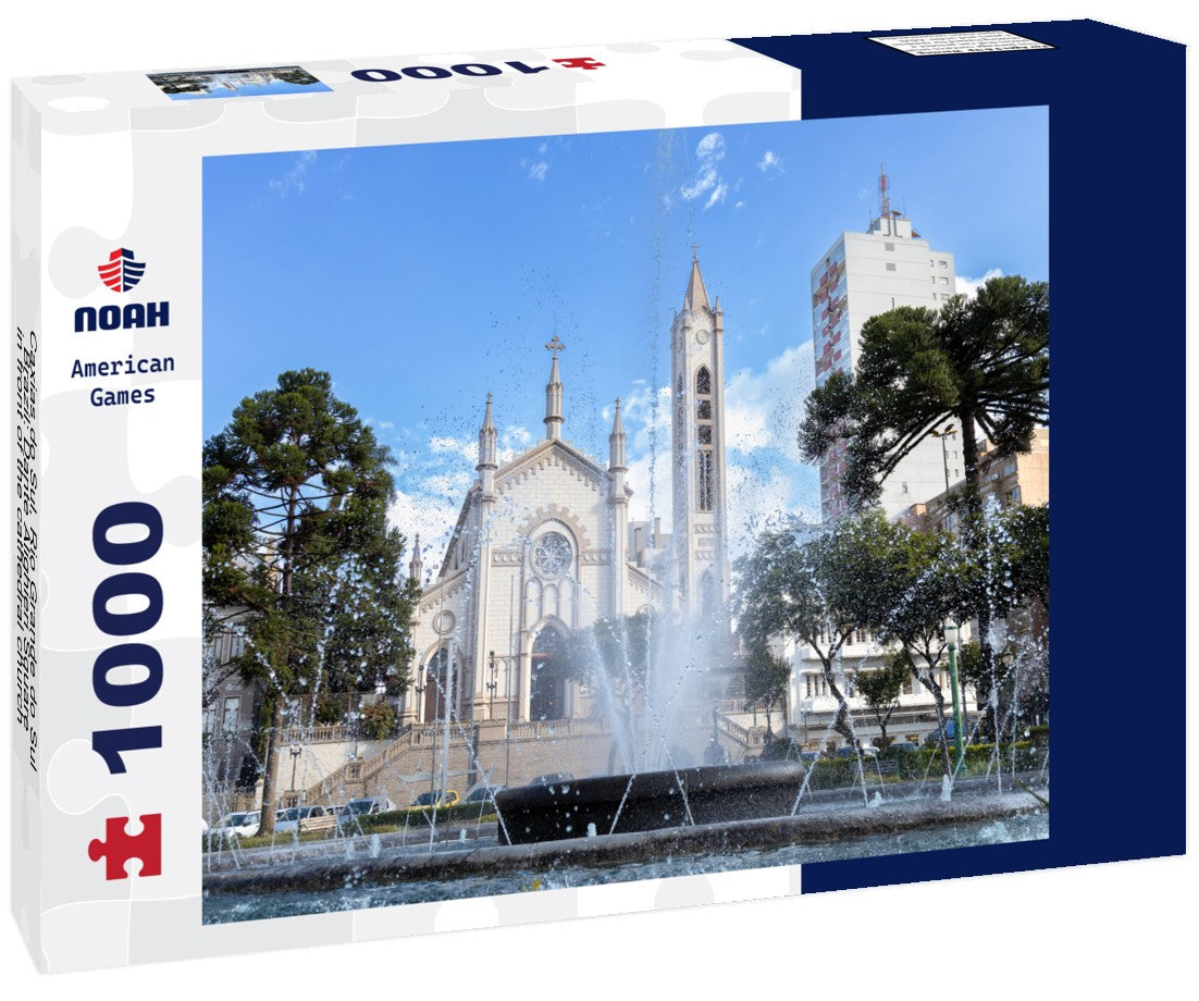 Noah Jigsaw Puzzle Caxias do Sul, Rio Grande do Sul, Brazil: Dante Alighieri Square in front of the cathedral church in Caxias do Sul City 1000 pieces