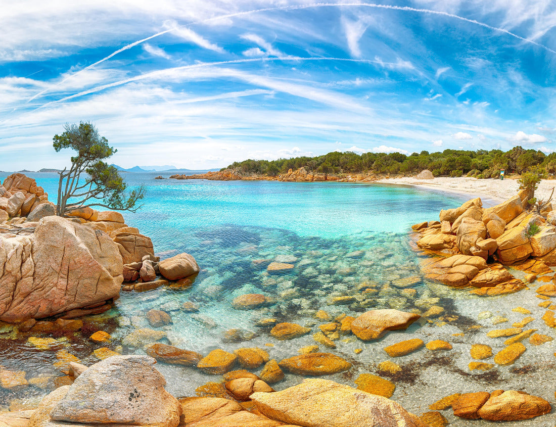 Noah Jigsaw Puzzle Amazing view of the beach of Capriccioli on the Costa Smeralda. Popular tourist destination of the Mediterranean. Location: Arzachena, Sassari province, Sardinia, Italy 1000 pieces