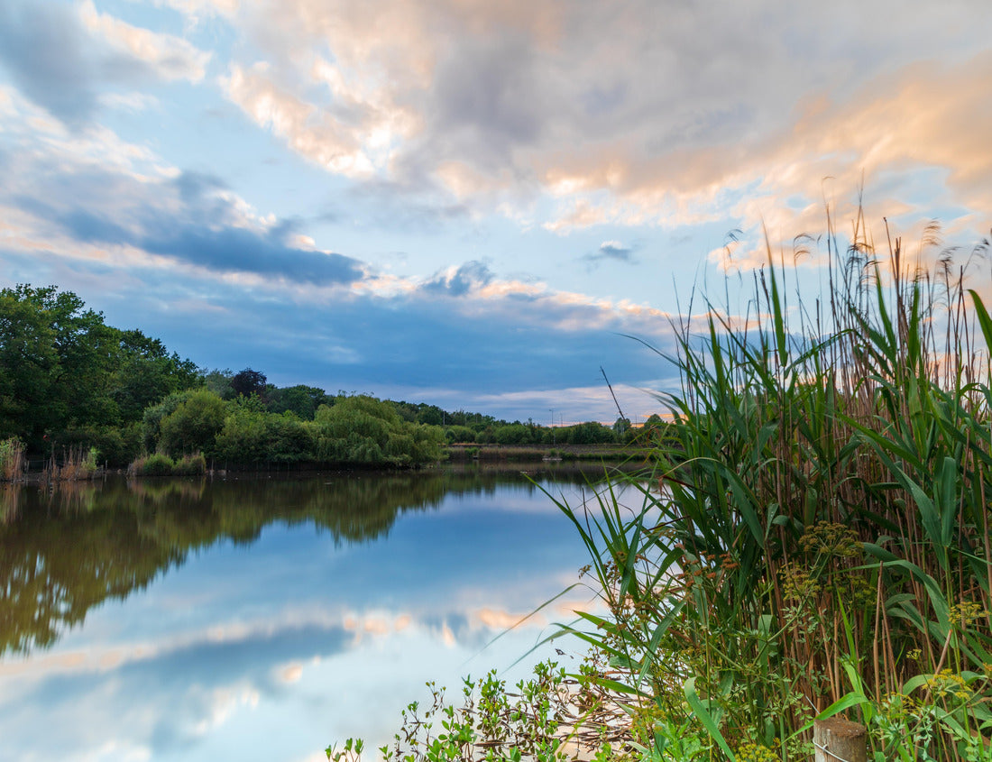 Noah Jigsaw Puzzle Mill Park and Mill Pond in Bracknell, Berkshire. Sunset 1000 pieces