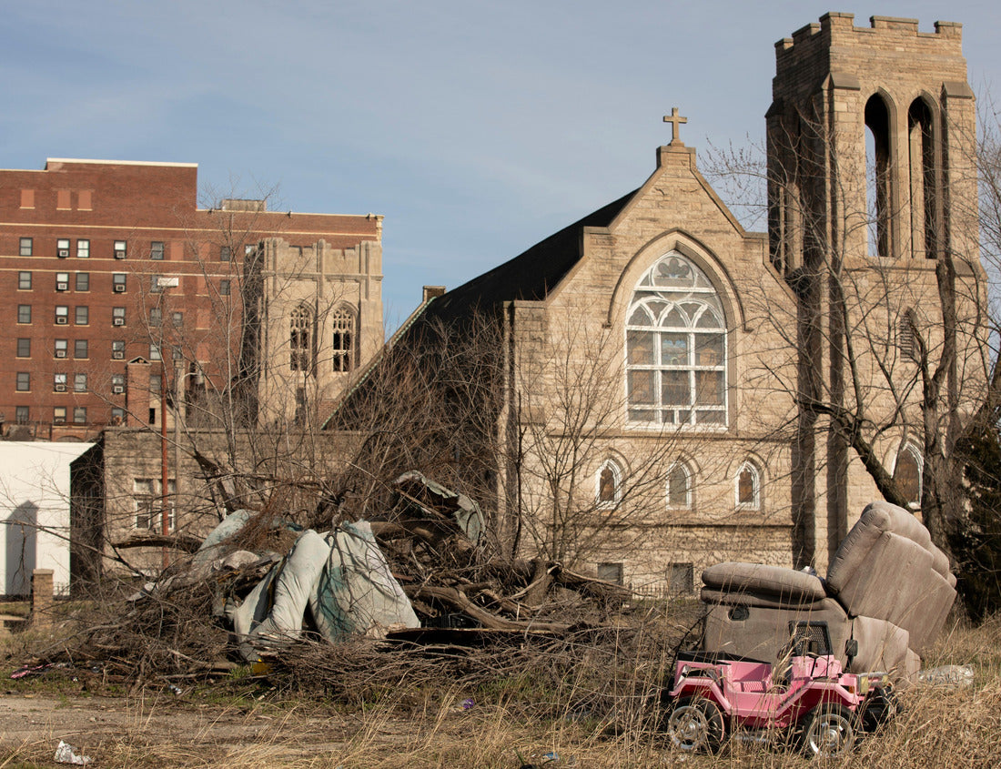 Noah Jigsaw Puzzle Gary, Indiana, USA: Afternoon sun shines on historic buildings in downtown Gary 1000 pieces