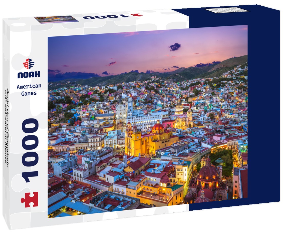 Noah Jigsaw Puzzle Aerial view of Guanajuato with cathedral in Mexico 1000 pieces