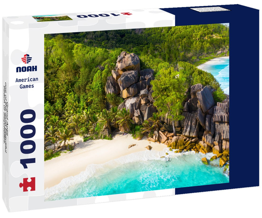 Noah Jigsaw Puzzle Grand Anse - one of the most beautiful beach of Seychelles. La Digue Island, Seychelles 1000 pieces