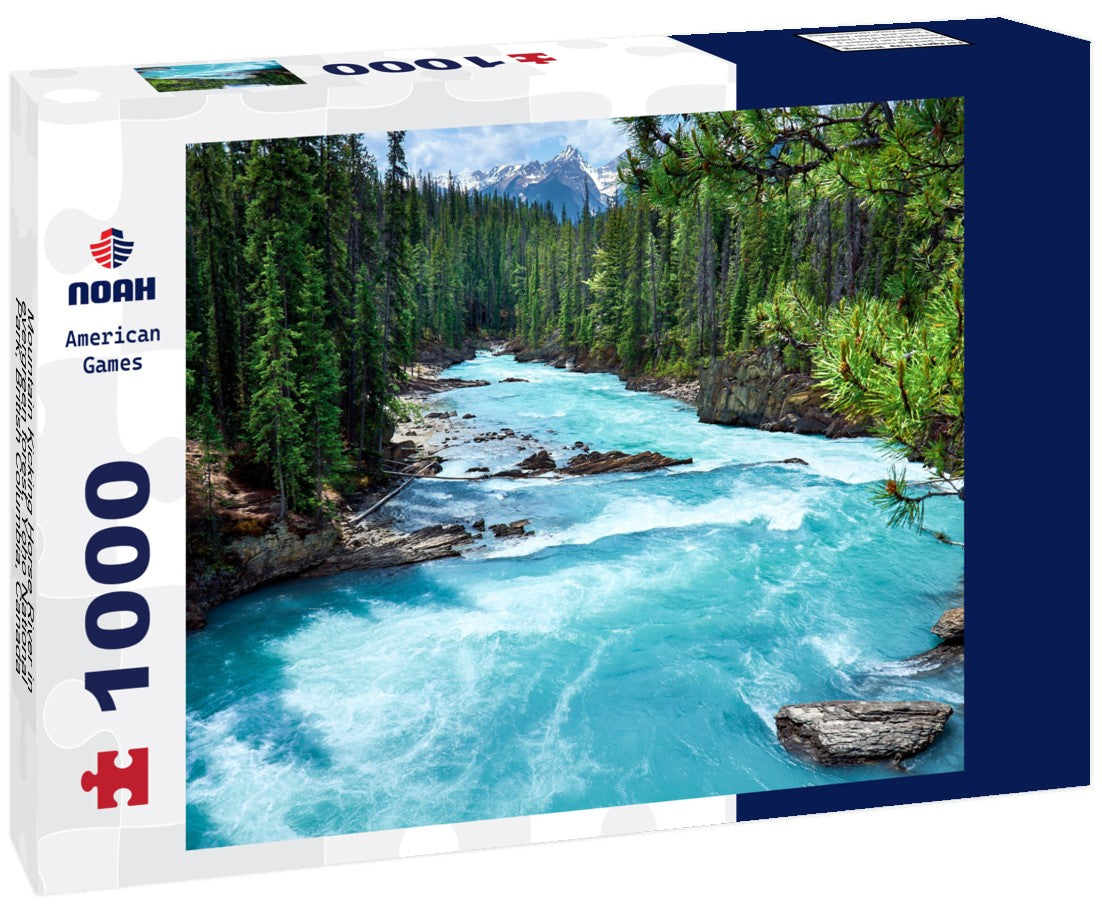 Noah Jigsaw Puzzle Mountain Kicking Horse River in evergreen forest, Yoho National Park, British Columbia, Canada 1000 pieces