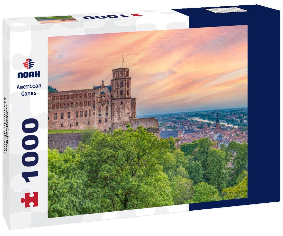 Noah Jigsaw Puzzle aerial view - Heidelberg and Mannheim at night 1000 pieces