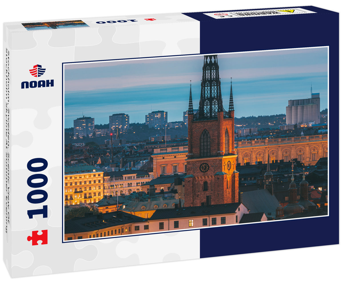 Stockholm, Sweden. Scenic View Of Stockholm Skyline At Summer Evening