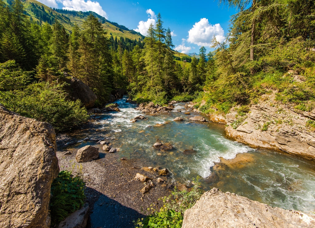 Alpine River in Switzerland