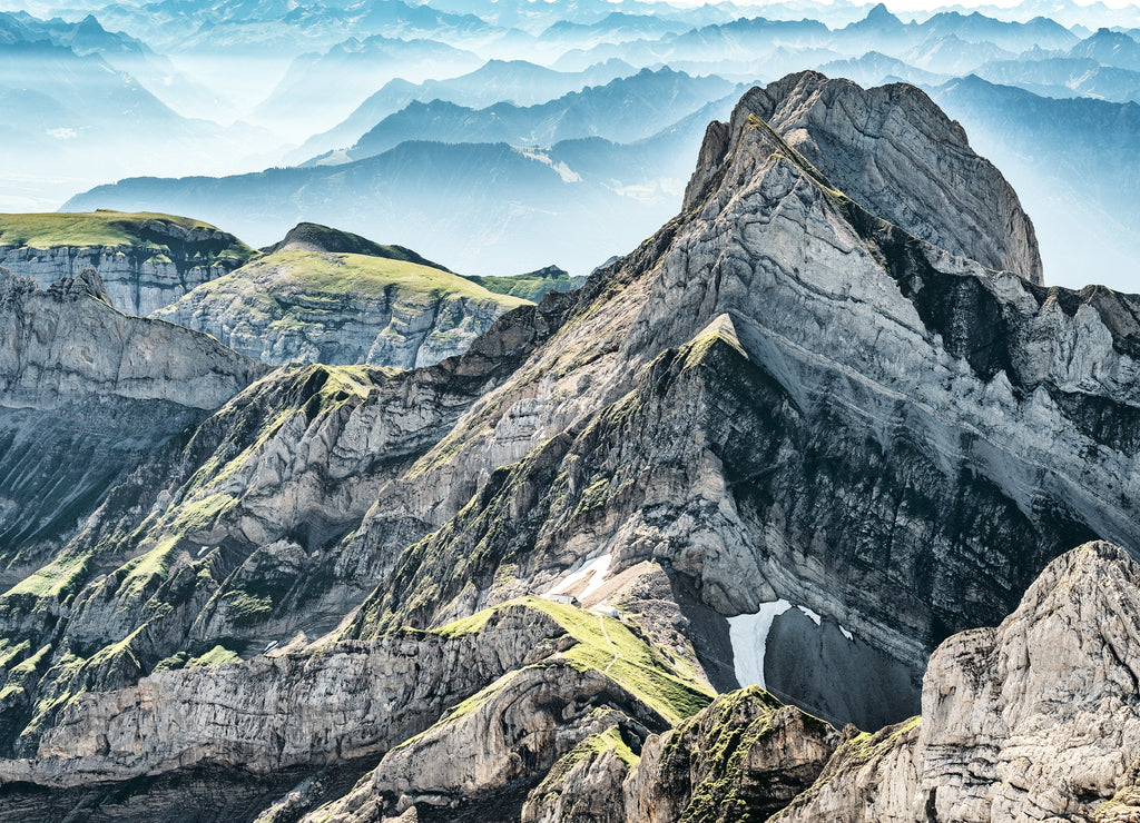 Mountain view from Mount Saentis, Switzerland , Swiss Alps