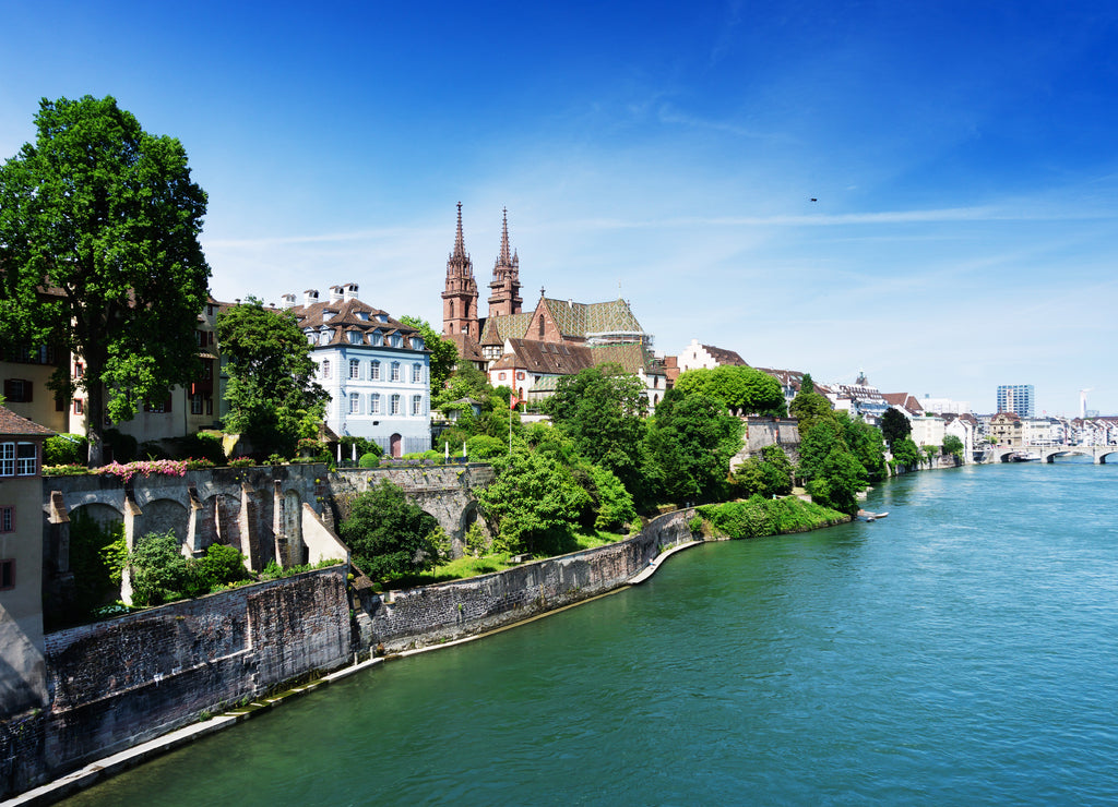 Traditional Cathedral building in Basel, Switzerland