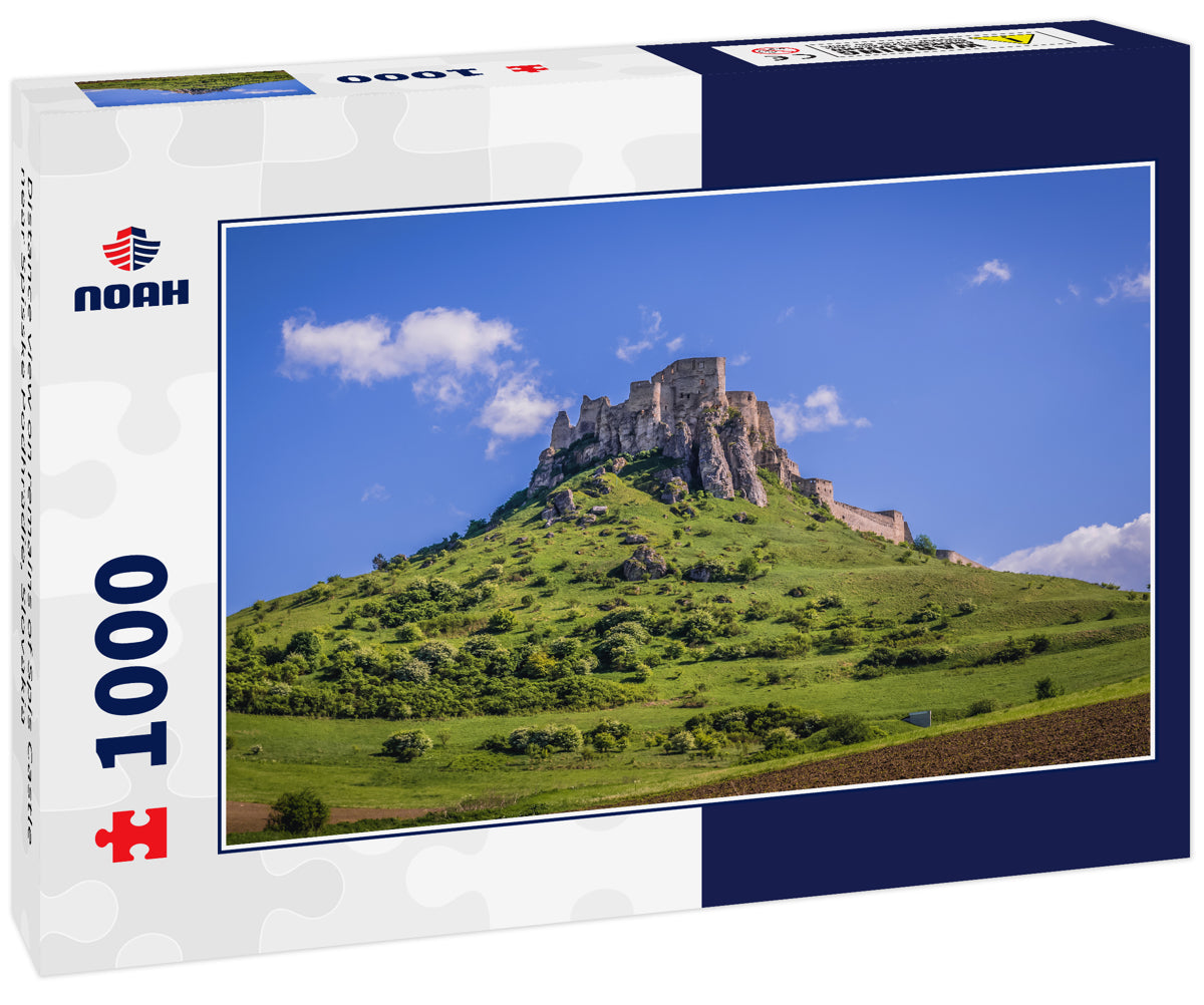 Distance view on remains of Spis Castle near Spisske Podhradie, Slovakia