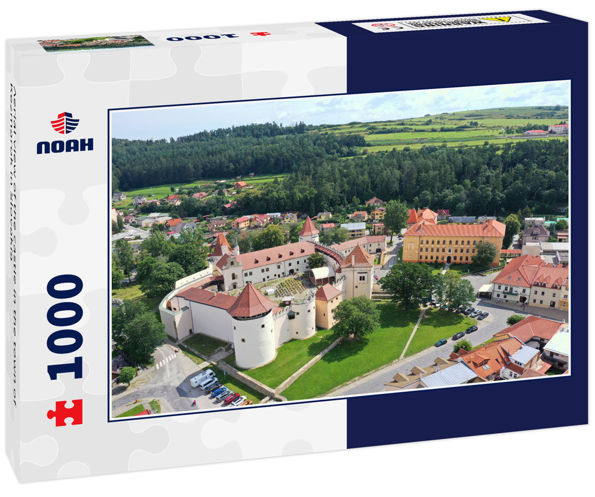 Aerial view of the castle in the town of Kezmarok in Slovakia