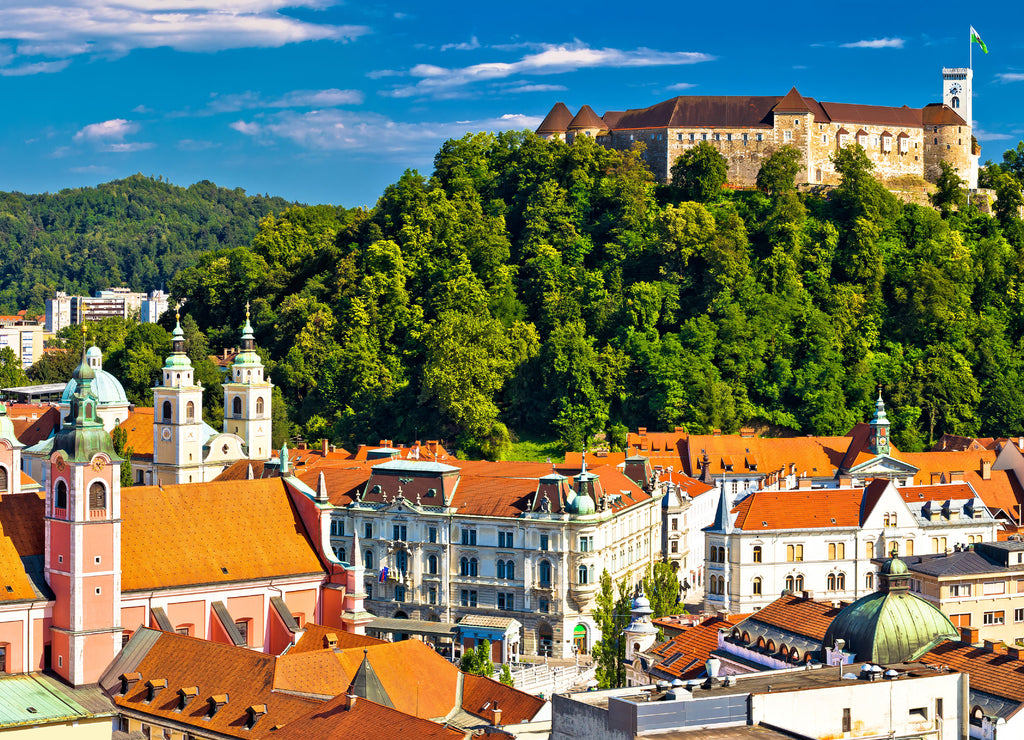 City of Ljubljana panoramic view, Slovenia