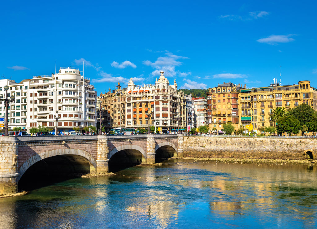 Cityscape of San Sebastian or Donostia - Spain