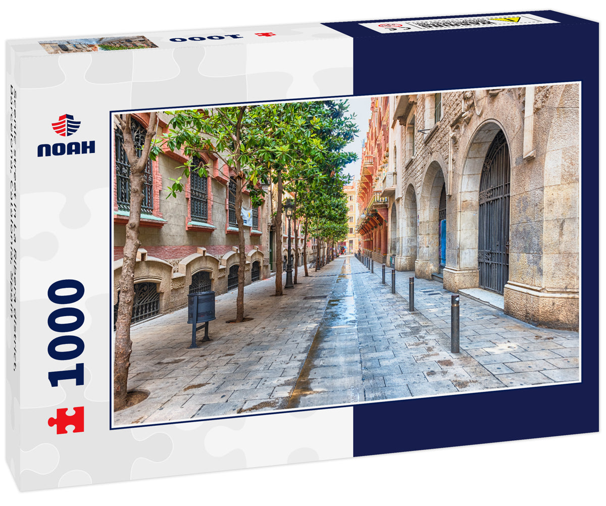 Scenic street in La Ribera district, Barcelona, Catalonia, Spain