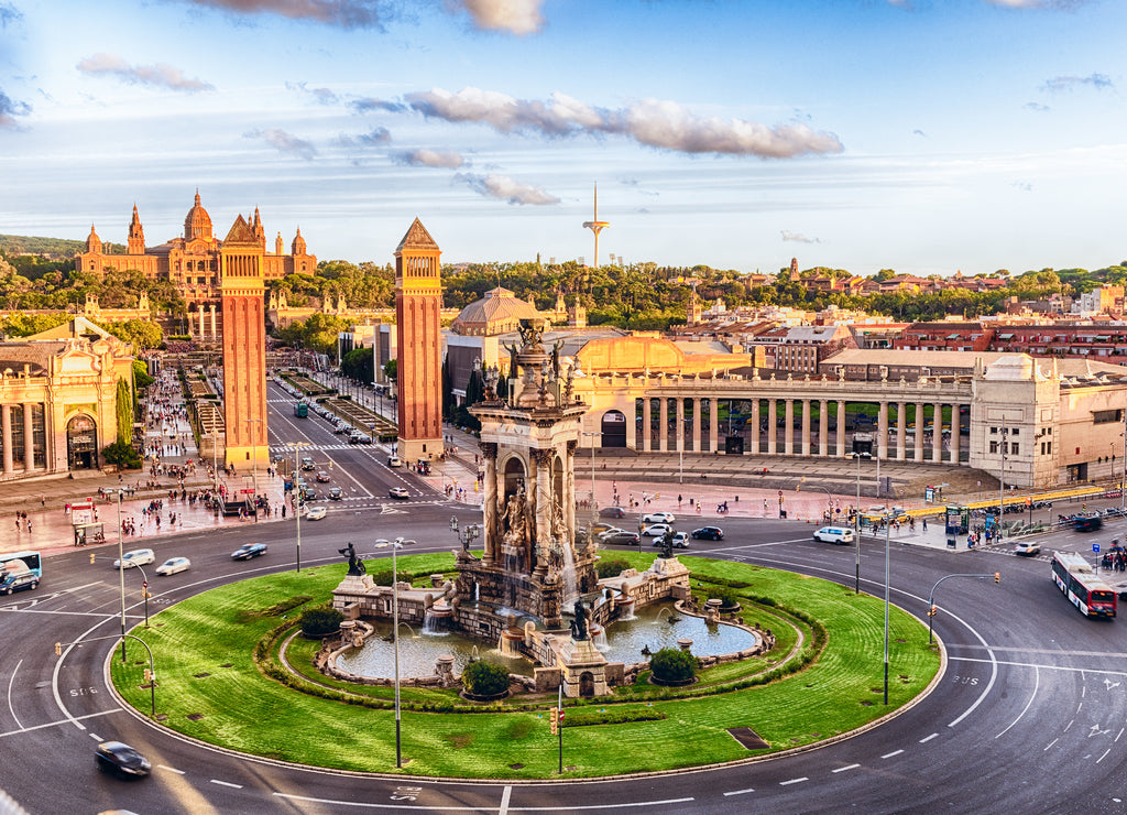 Placa d'Espanya, landmark in Barcelona, Catalonia, Spain
