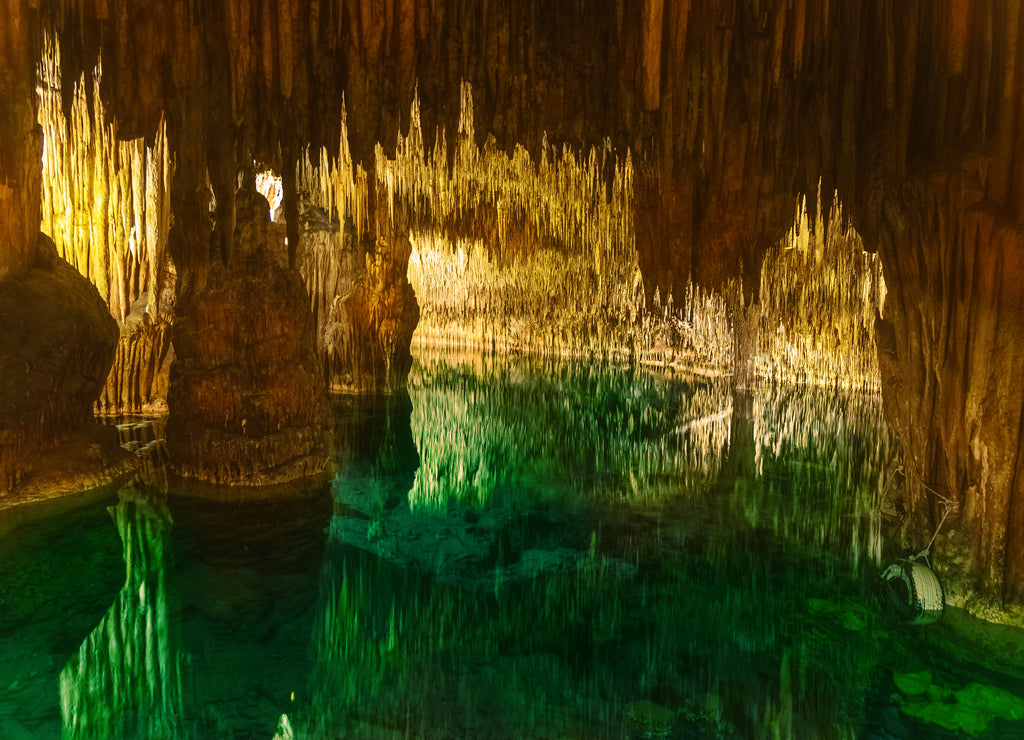 Famous Cuevas del Drach in Mallorca Island, Spain