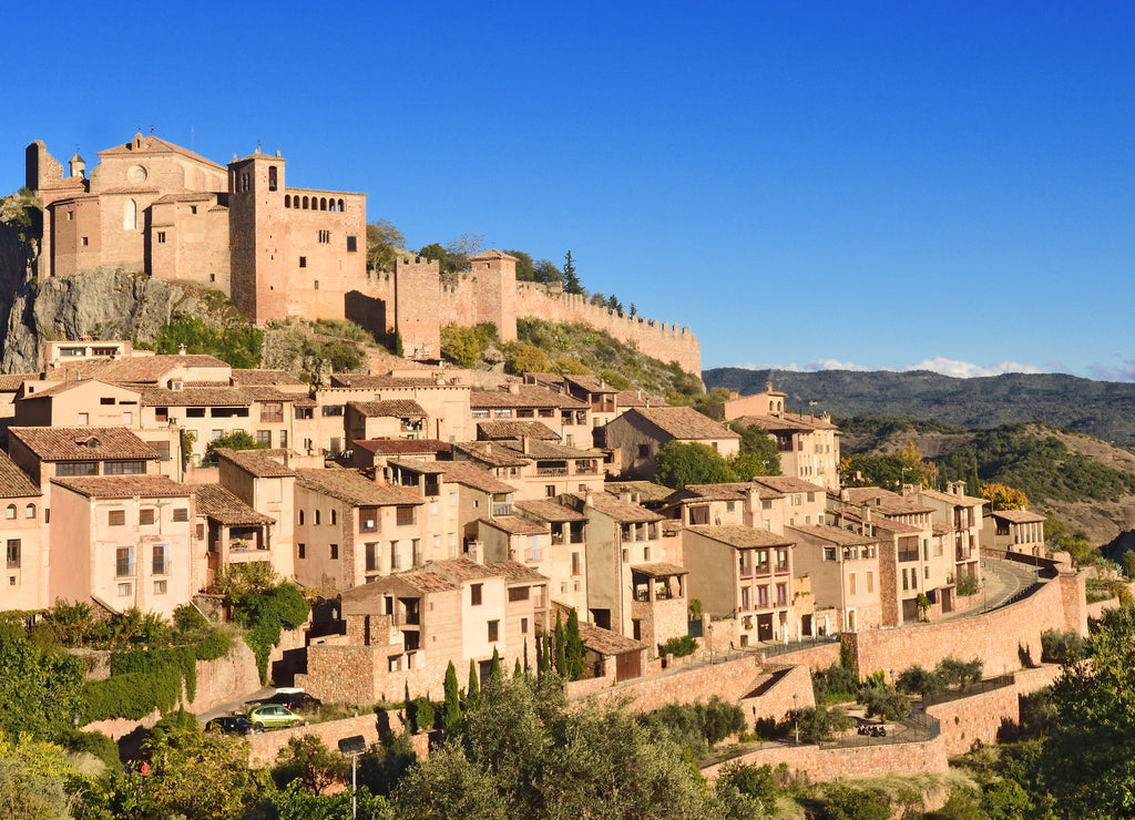 view of Alquezar, Somontano, Huesca province, Aragon, Spain