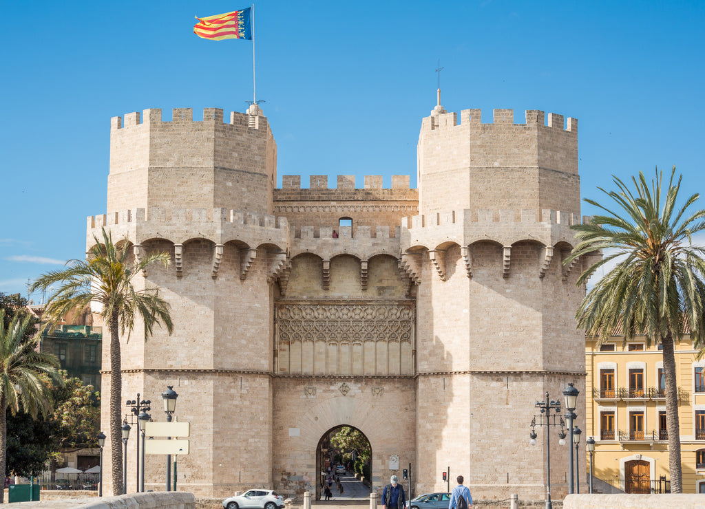 Torre de Serranos gate in Valencia, Spain