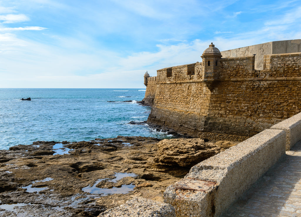 Castle of San Sebastian at Cadiz, Andalusia, Spain