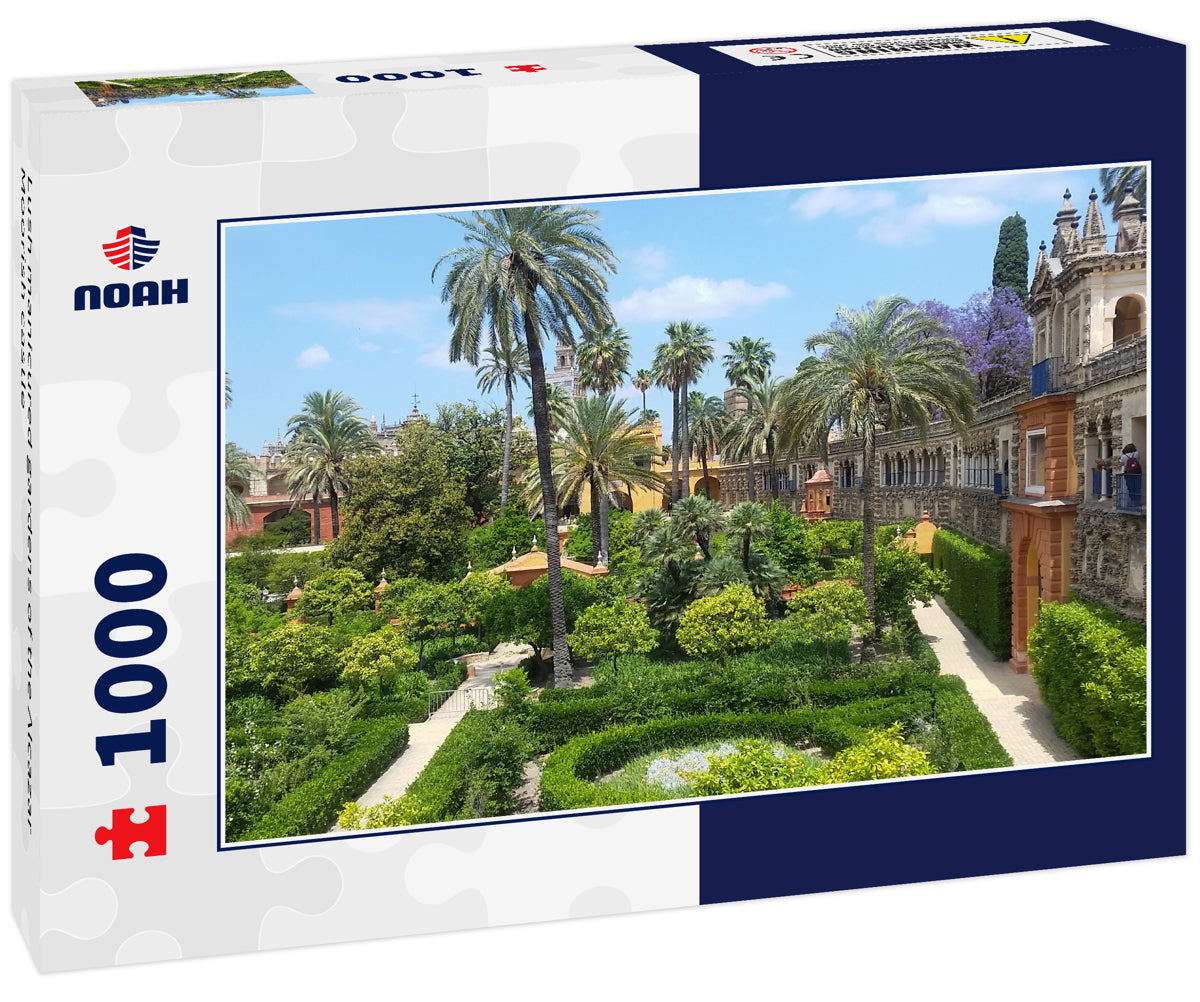 Lush manicured gardens of the Alcazar Moorish castle