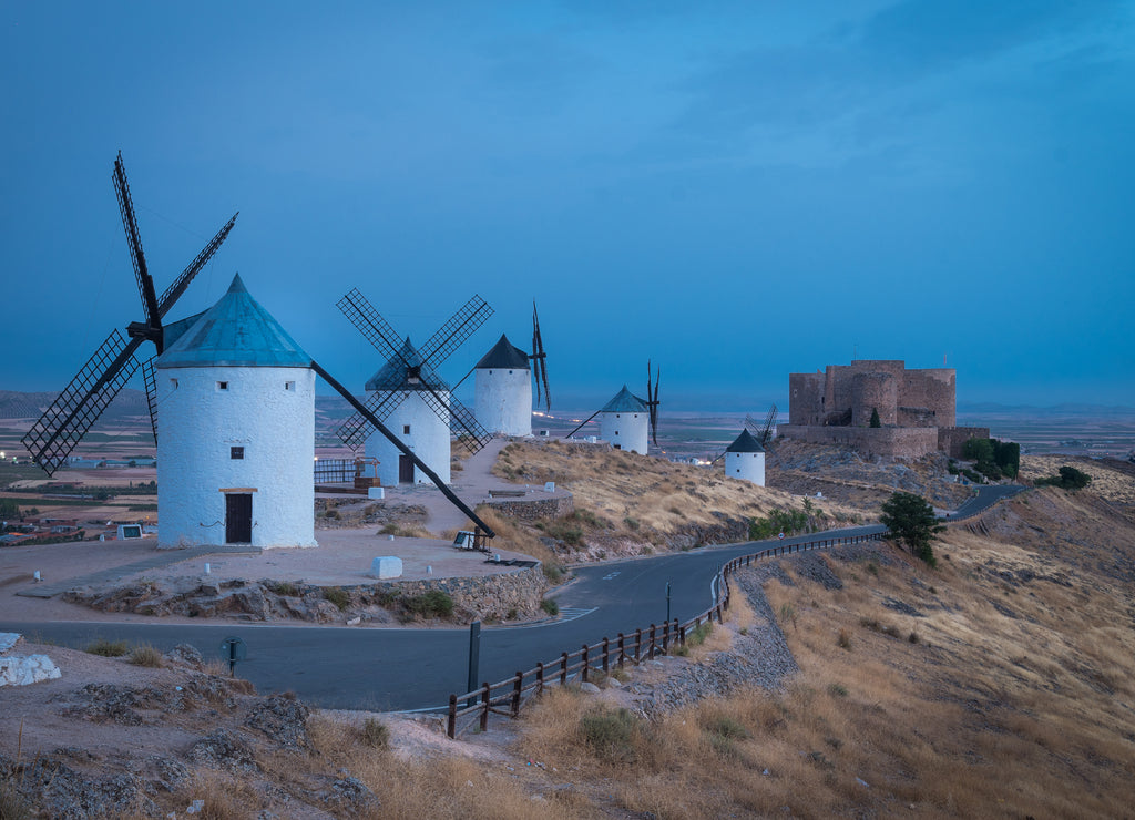 traditional spanish windmills at Consuegra, Spain