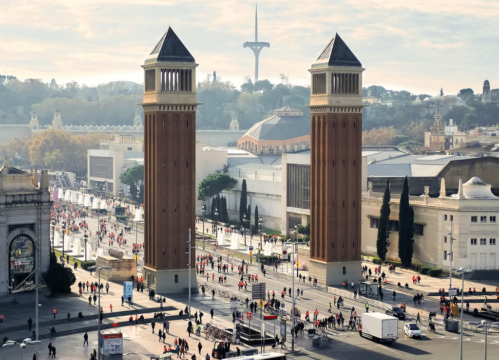 Marathon at Plaza of Spain in Barcelona, Spain