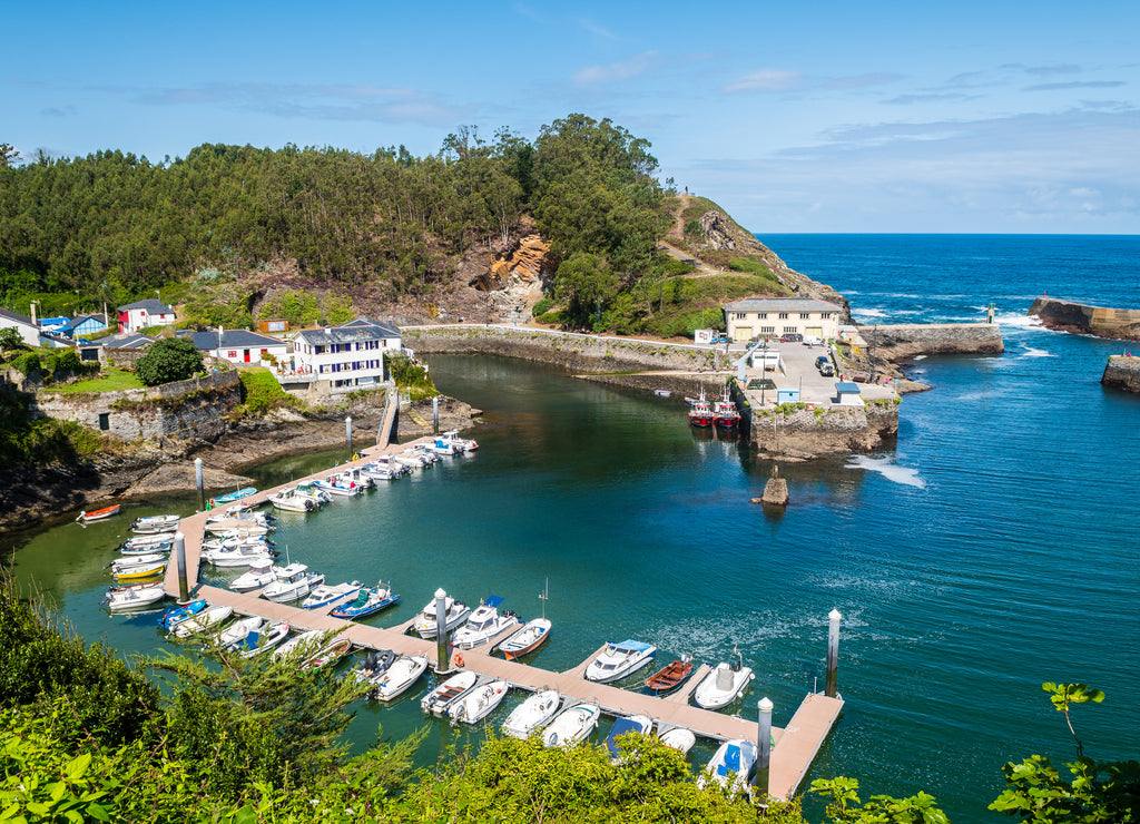 puerto de vega is a fishing town of asturias, Spain