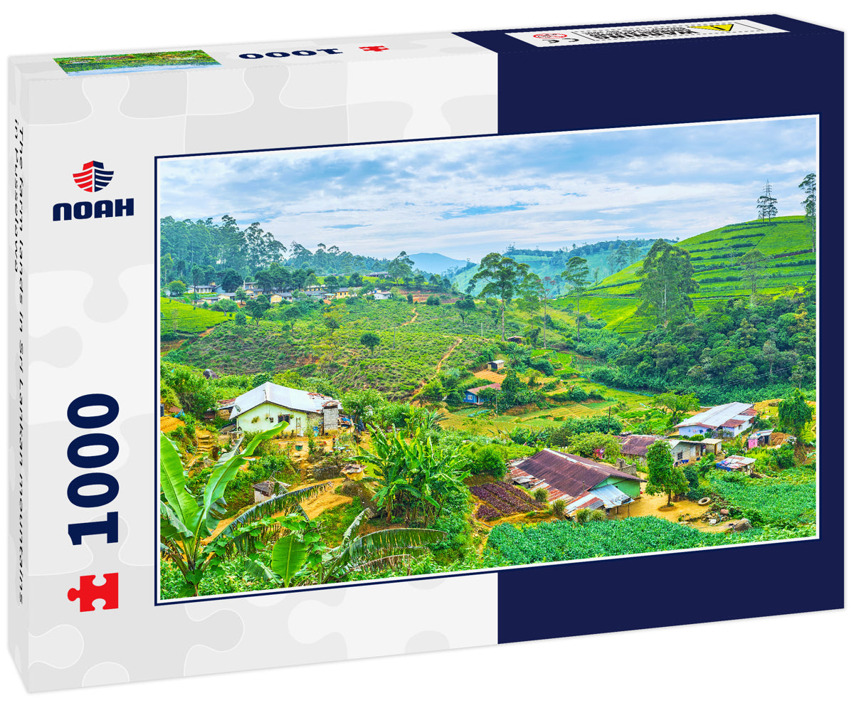 The farm lands in Sri Lankan mountains in Pusselawa