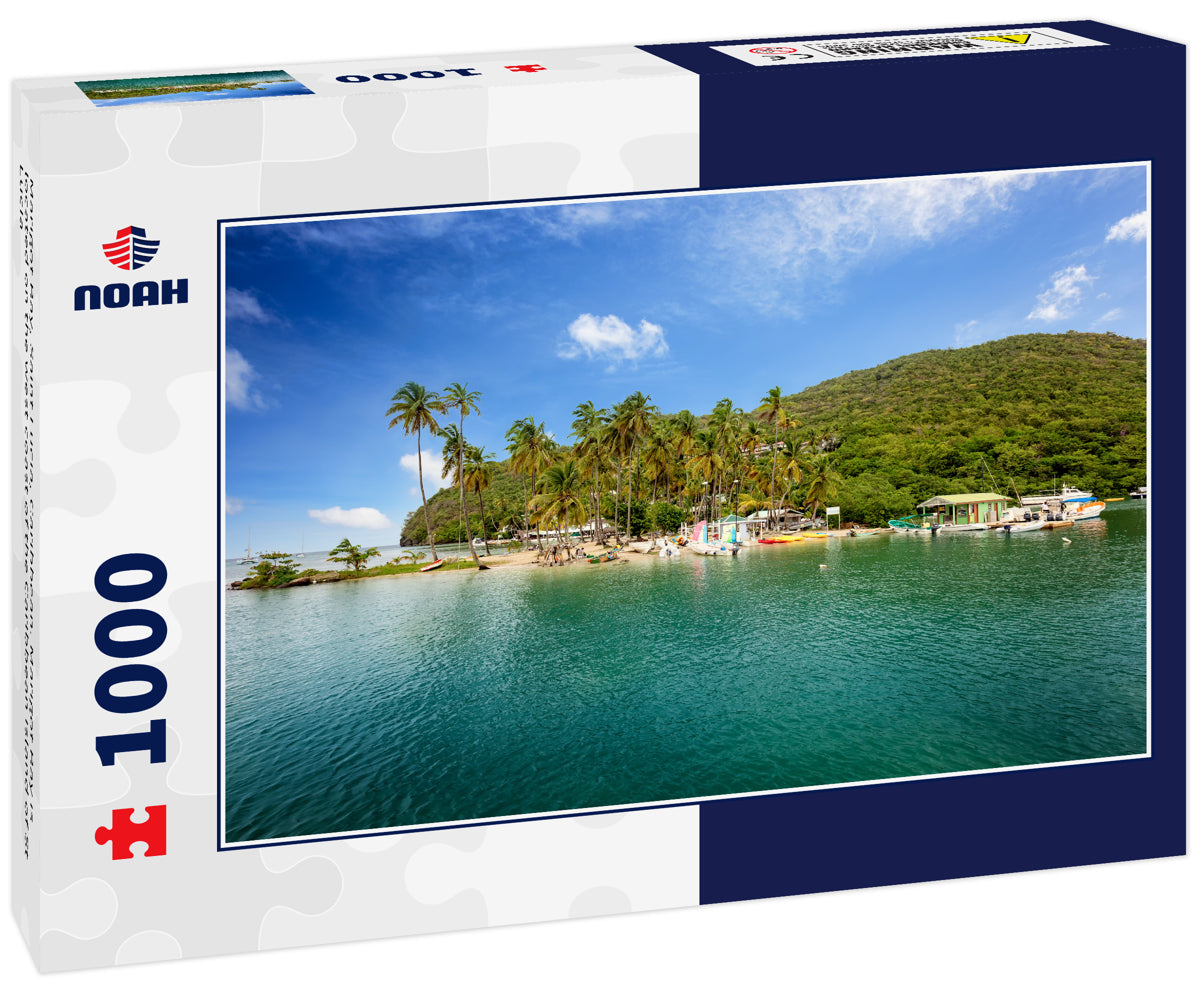 Marigot Bay, Saint Lucia, Caribbean. Marigot Bay is located on the west coast of the Caribbean island of St Lucia